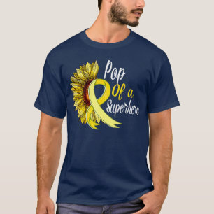 Camiseta Pop De Consciência Do Cancer De Infância De Um Sup