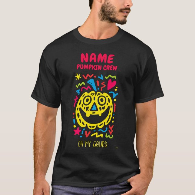 Camiseta Pop de Dia de as Bruxas engraçado de Arte de Neon  (Frente)