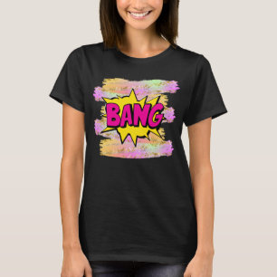 Camiseta Pop de Estilo de Quadrícula Arte Retro Amarelo Co