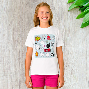 Camiseta Pop de Explosão em Comic Retroativa