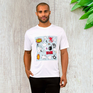Camiseta Pop de Explosão em Comic Retroativa