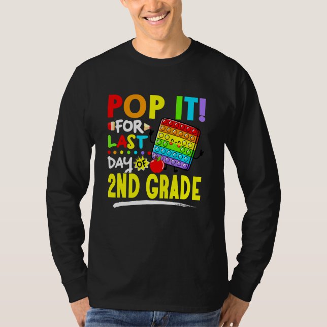 Camiseta Pop De Fidget Para O Último Dia De segundo No Últi (Frente)