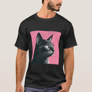 Camiseta Pop de Fundo do Cat Pastel K