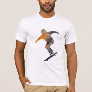 Camiseta Pop de Ilustração Desafio do Esporte do Skateboard