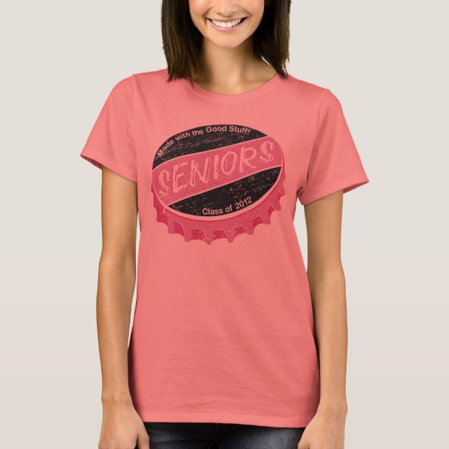 Camiseta Pop de mais velho de de (em rosa) (Frente)