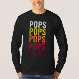 Camiseta Pop de Mens Estilo de Vintagem do Padrão de Marca