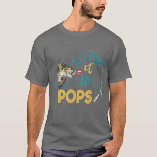 Camiseta Pop De Mens Mantendo-O Enrolando A Pesca TeePadre 
