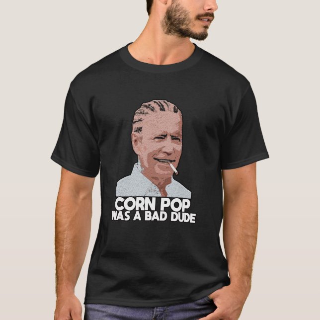 Camiseta pop de milho joe biden (Frente)