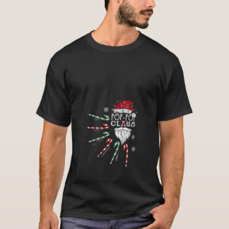 Camiseta Pop de Natal para Pop Claus Pop Pop Beard Candy