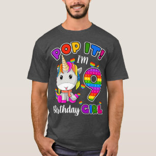 Camiseta pop de presentes de 9 anos. Sou 9 aniversariante