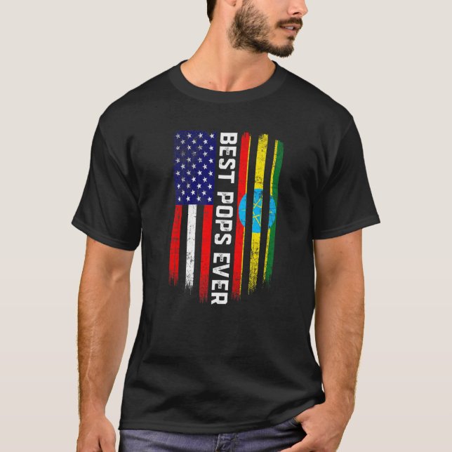Camiseta Pop de Sinalizador Americano e Etiópia Nunca Mais  (Frente)