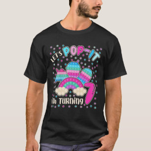 Camiseta Pop de vamos, estou virando 7 para garotas de 7 an