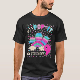 Camiseta Pop de vamos, estou virando 9 para garotas de 9 an