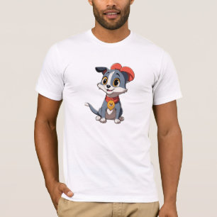 Camiseta Pop de Vintage de Cat para Saída de Língua