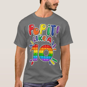 Camiseta Pop Décimo Aniversário Meninas Rapazes 10 Anos