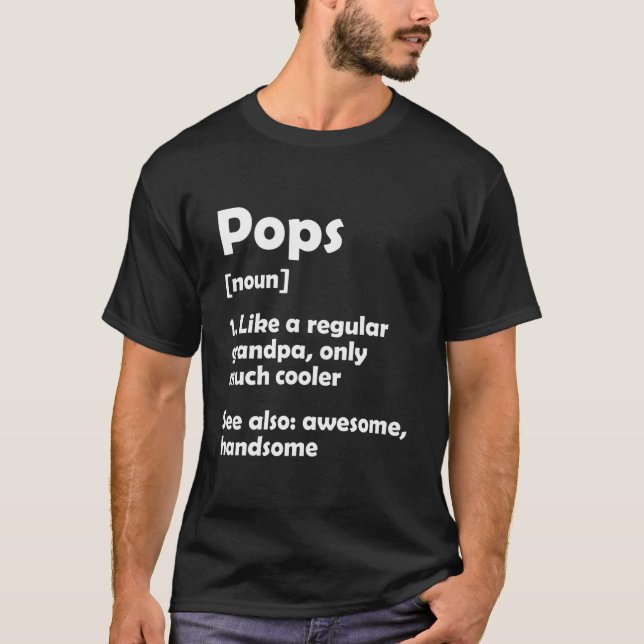 Camiseta Pop Definição Vovô Vovô Divertido Vovô (Frente)