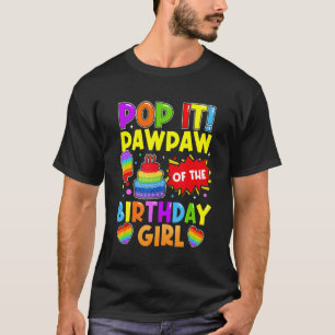 Camiseta Pop Do Pawpaw Da Rapariga De Aniversário Fam Crian