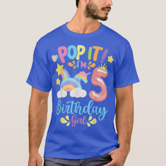 Camiseta Pop, eu sou a garota de aniversário de 5 ano, part