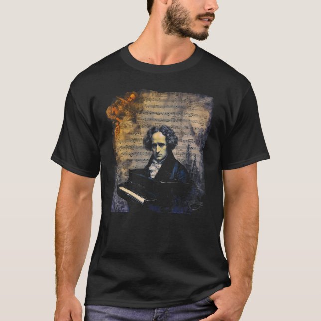 Camiseta Pop Felix Mendelssohn Pianist (Frente)