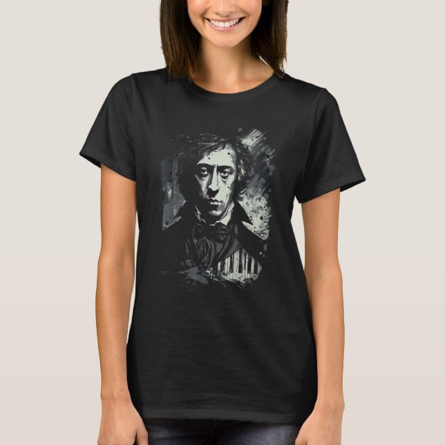 Camiseta Pop Frederic Chopin Music Composer Piano (Frente)