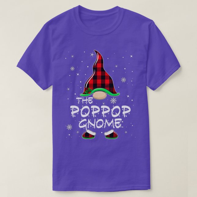 Camiseta Pop Gnomo Xadrez de Buffalo em Combinação à Famíli (Frente do Design)
