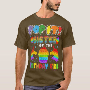 Camiseta Pop, Irmã da Matriz Familiar Crianças de Aniversár