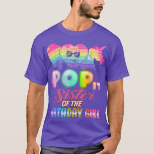 Camiseta Pop, Irmã da Rapariga de Aniversário, Fidgets Bday