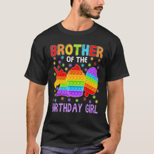Camiseta Pop, Irmão Da Família Birthday Girl Mães