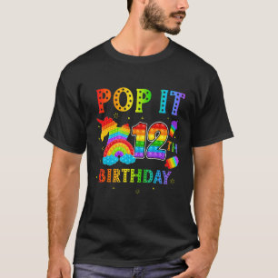Camiseta Pop It 12 Aniversário De 12 Anos Festa Para Gir