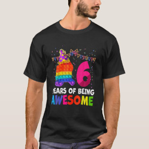 Camiseta Pop-It 6 Birthday Entre Pop-It Com Crianças Dos E