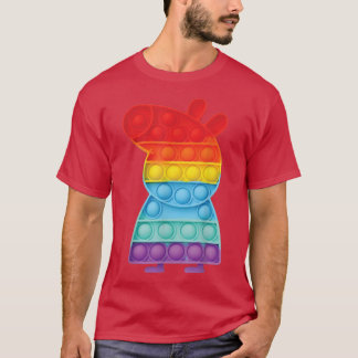 Camiseta Pop It Fidget Jogo pequeno porco bonitinho para cr