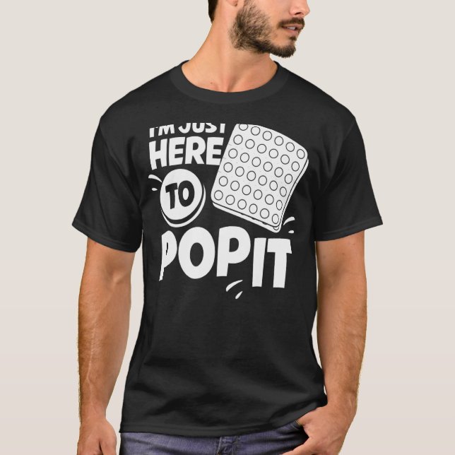 Camiseta Pop It Fidget Toy Game Engraçado Stress Bubble 1 (Frente)