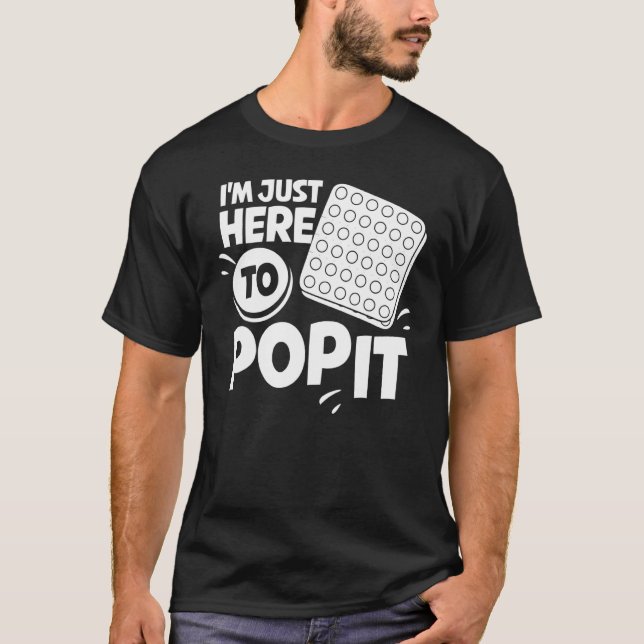 Camiseta Pop It Fidget Toy Game Engraçado Stress Bubble 1 (Frente)
