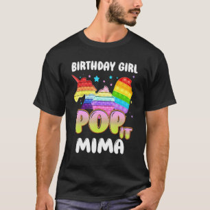 Camiseta Pop It Mima Do Sorvete Da Rapariga De Aniversário