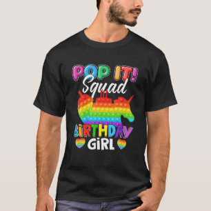 Camiseta Pop It Squad Birthday Girl Fidget Kid Matching Fam