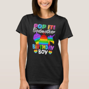 Camiseta Pop, Madrinha, Aniversário, Garoto Fidget Correspo