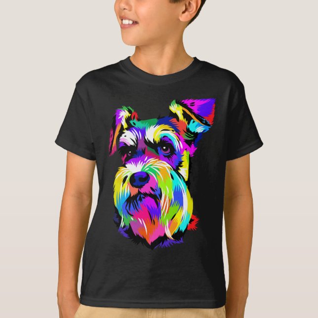 Camiseta Pop Miniatura de Arte Amantes de os animais de Cac (Frente)