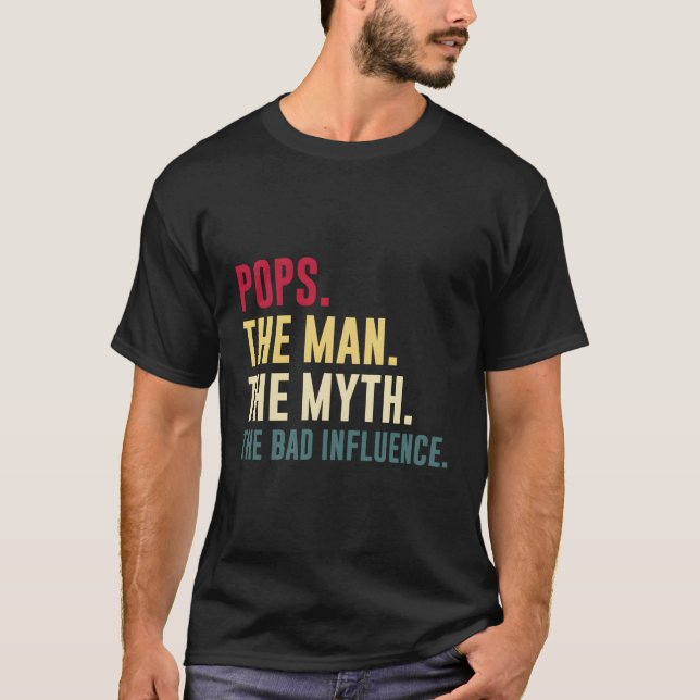 Camiseta Pop Mito Dia de os pais de Influência Mau (Frente)