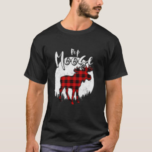 Camiseta Pop Moose Red Xadrez Buffalo Matando Família Pajam