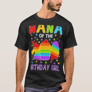 Camiseta Pop Nana Da Matriz De Família Birthday Girl