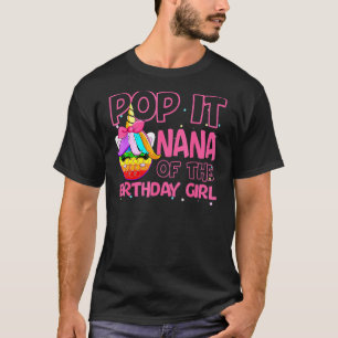 Camiseta Pop Nana Da Rapariga De Aniversário Unicórn Fidget