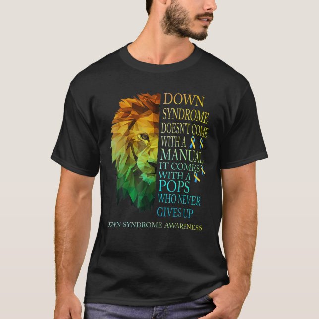 Camiseta POP Nunca Desistem da Síndrome de Lion Down T21 (Frente)