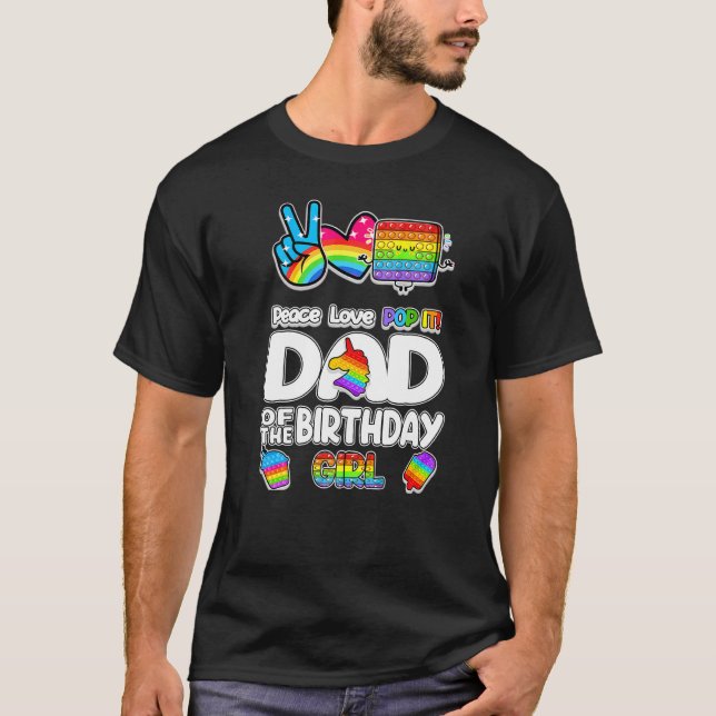 Camiseta Pop Pai Da Matriz Da Família Brinquedo De Rapariga (Frente)