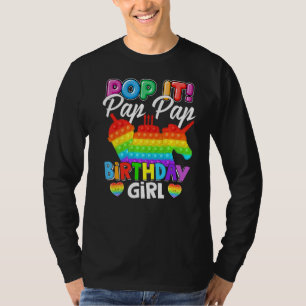Camiseta Pop Pap Pap Birthday Rapariga Fidget Filha Corresp