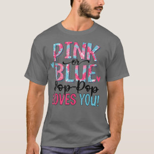 Camiseta Pop Pop cor-de-rosa ou azul, te ama, colar, querid
