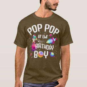 Camiseta Pop Pop da Família Espacial Astronauta Birthday Bo