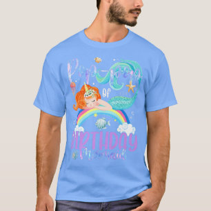 Camiseta Pop Pop da Família Mágica Sereia Das Raparigas De 