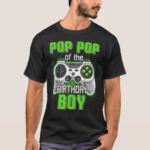 Camiseta Pop Pop do Jogo De Vídeo De Garoto De Aniversário 