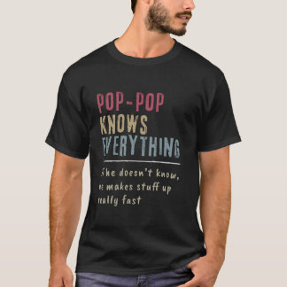 Camiseta Pop Pop Sabe Tudo O Que O Avô Oferece
