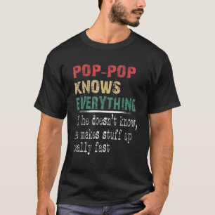 Camiseta Pop Pop sabe tudo o que o vovô de Natal dá